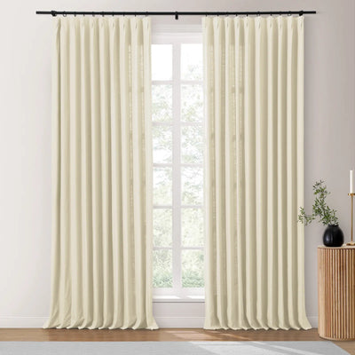 Isabella Heavyweight Polyester Cotton Blend Drapery Pleated TWOPAGES