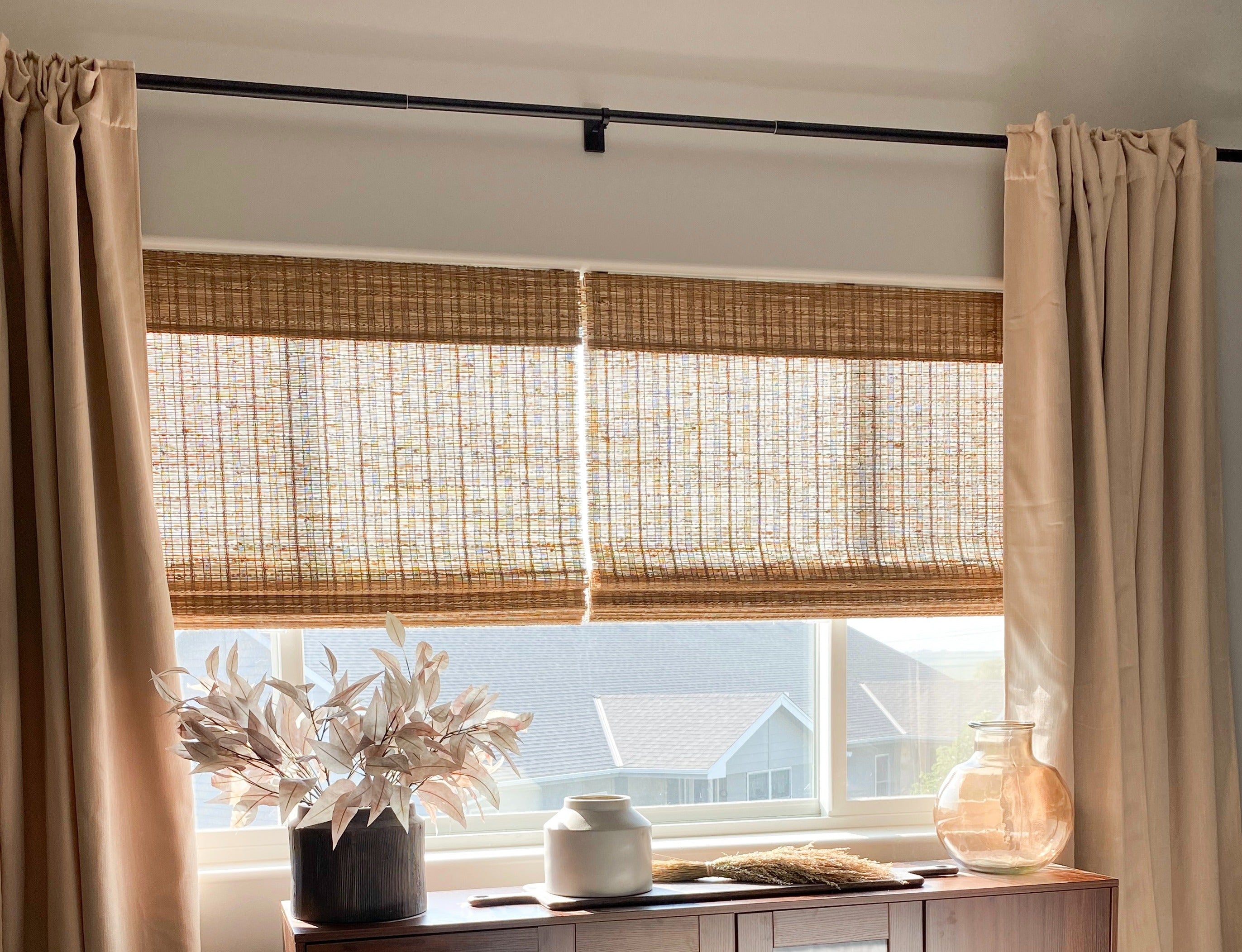 Natural Woven Bamboo Shades | Twopages Curtains