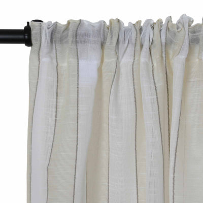 Brooklyn Woven Striped Sheer Curtain Soft Top