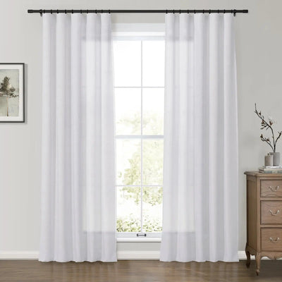 Premium Belgian Linen Flax Curtain Soft Top Patti -TWOPAGES