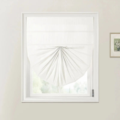 Custom Fan Roman Shades Cord Lift -TWOPAGES