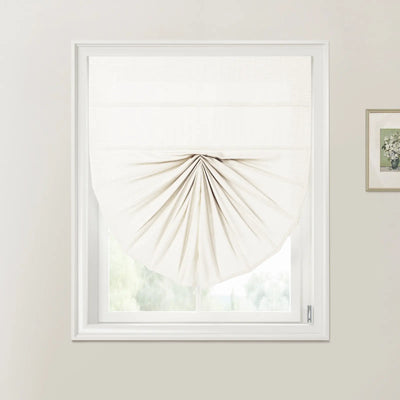 Patti Linen Fan Roman Shades Cord Lift