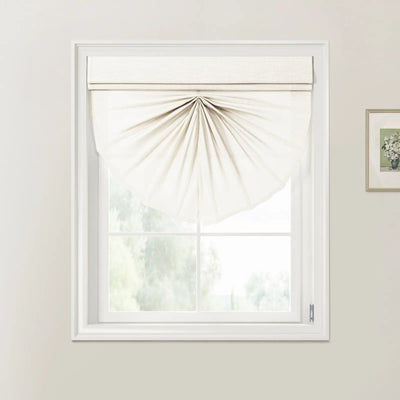 Patti Linen Fan Roman Shades Cord Lift