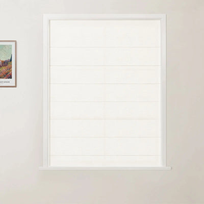 Patti Linen Back Slat Roman Shades Cordless