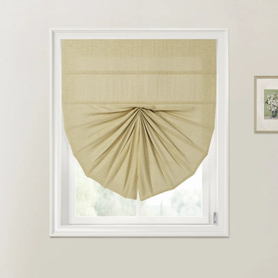 Patti Linen Fan Roman Shades Cord Lift