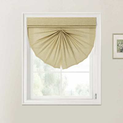 Patti Linen Fan Roman Shades Cord Lift