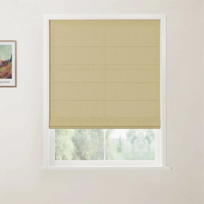 Patti Linen Back Slat Roman Shades Cordless