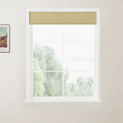 Patti Linen Back Slat Roman Shades Cordless