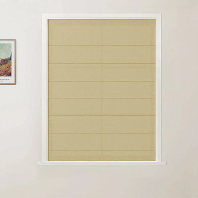 Patti Linen Back Slat Roman Shades Cordless