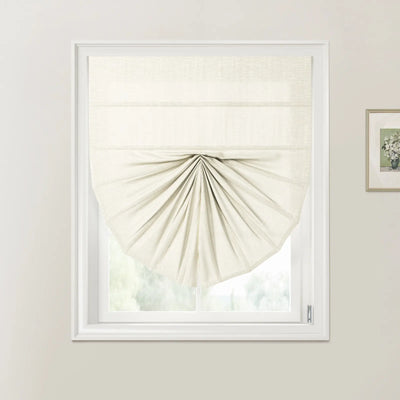 Patti Linen Fan Roman Shades Cord Lift