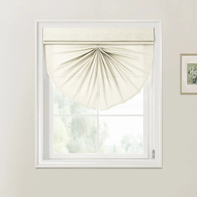 Patti Linen Fan Roman Shades Cord Lift