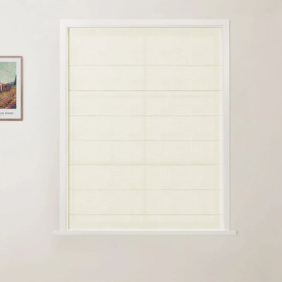 Patti Linen Back Slat Roman Shades Cordless