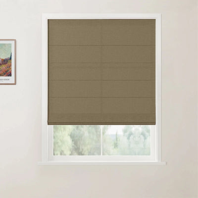 Patti Linen Back Slat Roman Shades Cordless