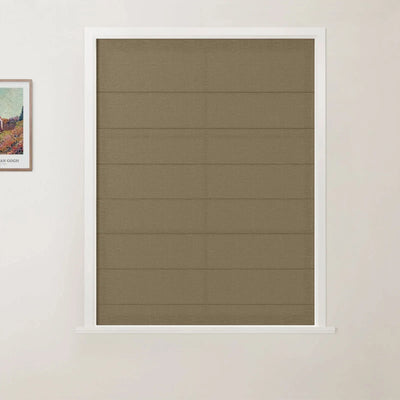 Patti Linen Back Slat Roman Shades Cordless
