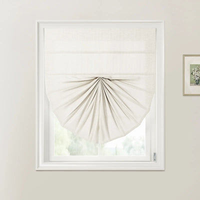 Patti Linen Fan Roman Shades Cord Lift