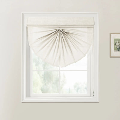 Patti Linen Fan Roman Shades Cord Lift