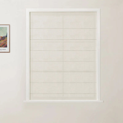 Patti Linen Back Slat Roman Shades Cordless