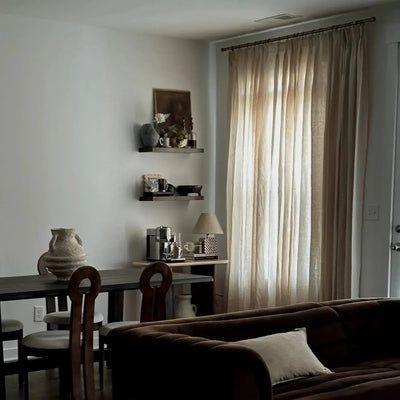 Patti Premium Belgian Linen Curtain Pleated -TWOPAGES