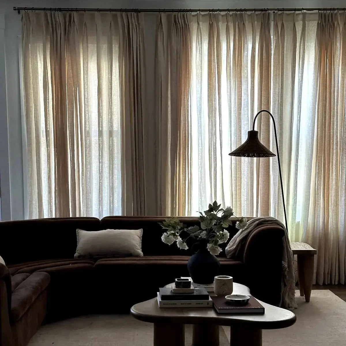 Patti Premium Belgian Linen Curtain Pleated -TWOPAGES