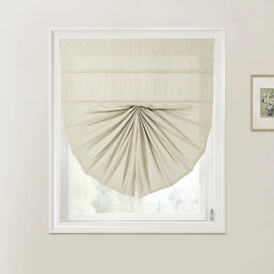 Patti Linen Fan Roman Shades Cord Lift