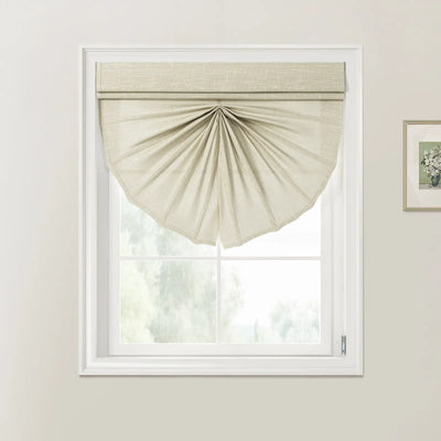 Patti Linen Fan Roman Shades Cord Lift