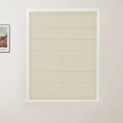 Patti Linen Back Slat Roman Shades Cordless