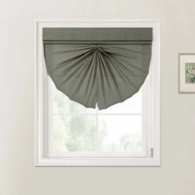 Patti Linen Fan Roman Shades Cord Lift