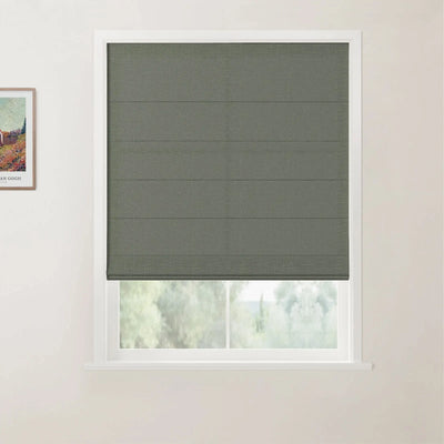 Patti Linen Back Slat Roman Shades Cordless
