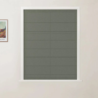 Patti Linen Back Slat Roman Shades Cordless