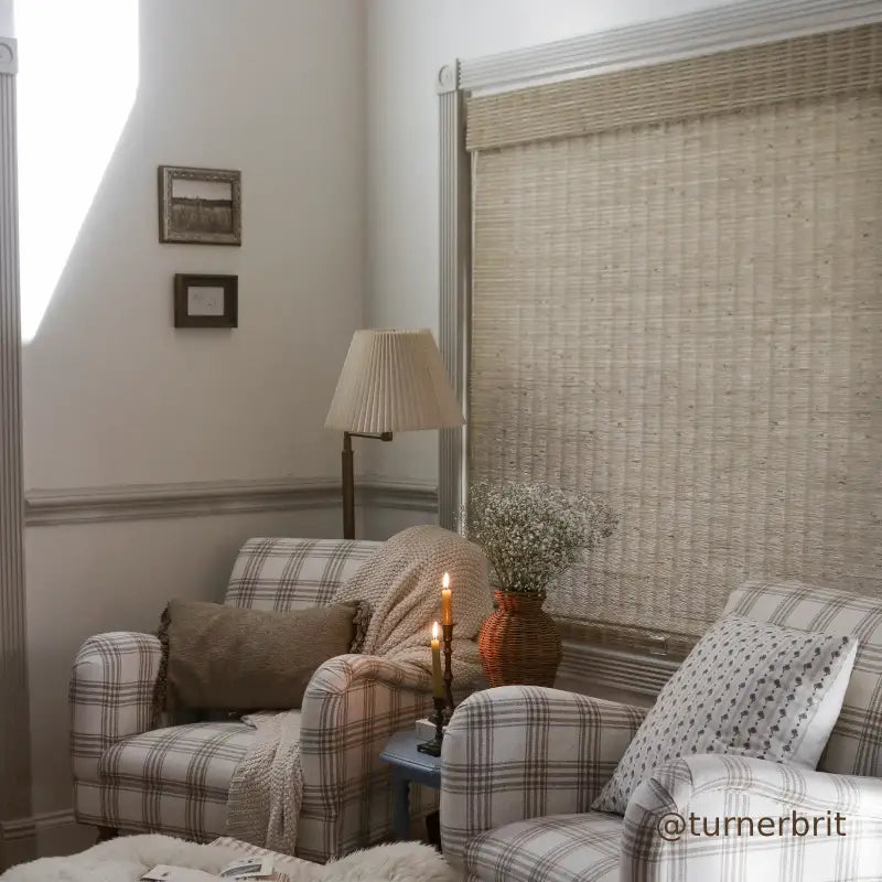 Lay Grass Beige Brown Inside Mounted Bamboo Woven Shade