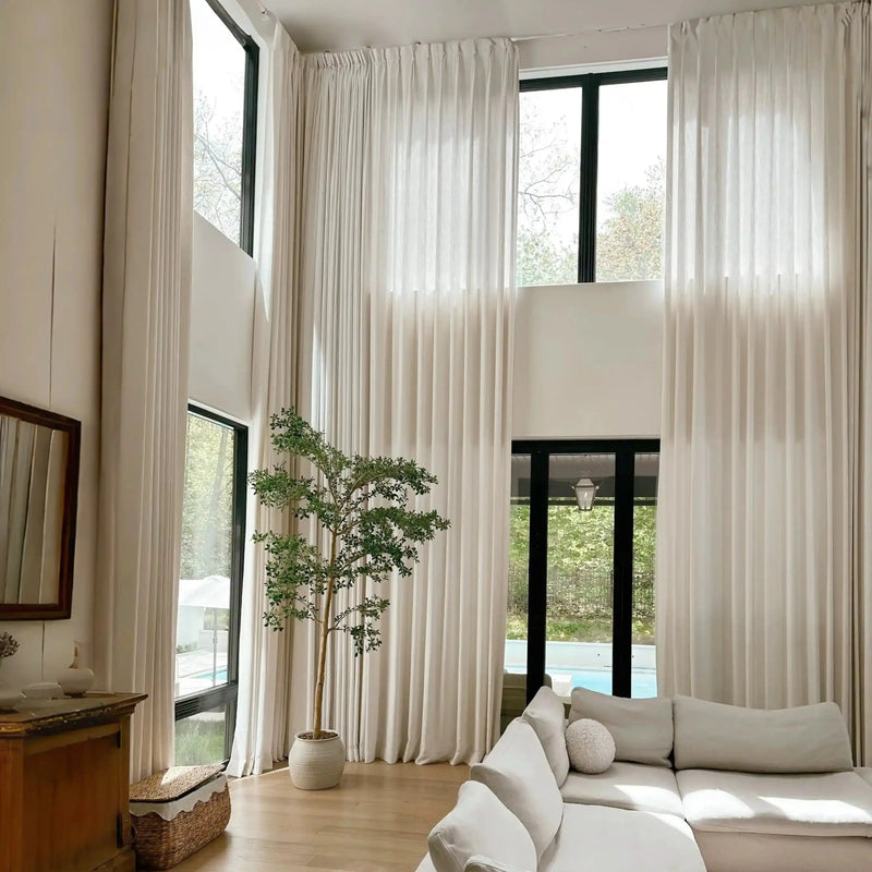 Liz Loft Curtain Extra Long Pleated Curtains -TWOPAGES