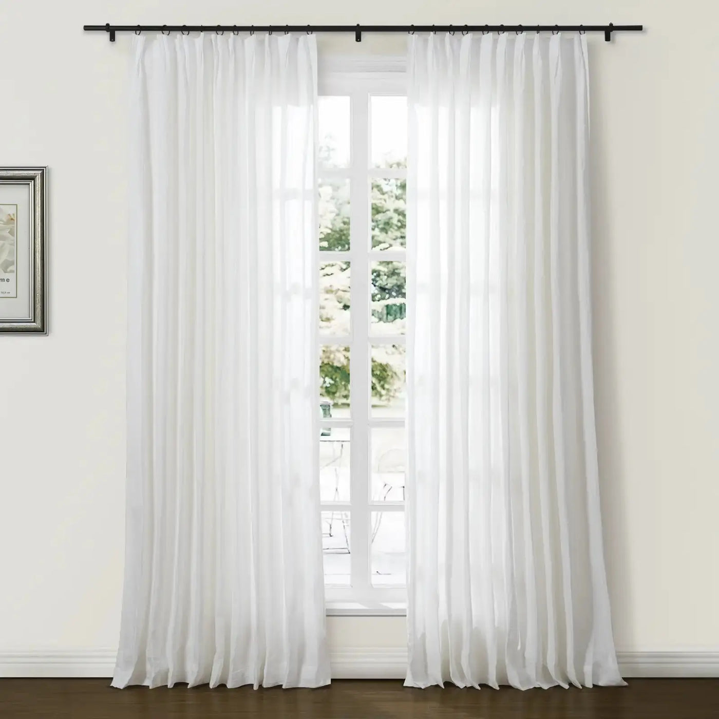 Doris 100% Linen Curtain Pleated