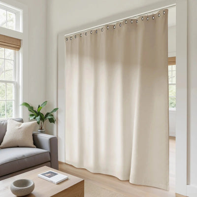 Room Divider Blackout Curtain with Ceiling Track Kit -TWOPAGES