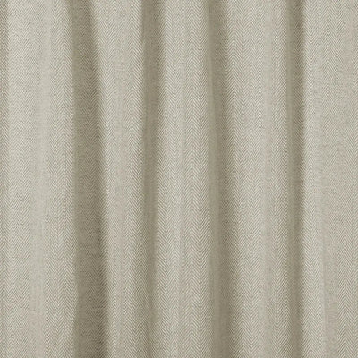 Ron Linen Herringbone Custom Curtain Pleated -TWOPAGES
