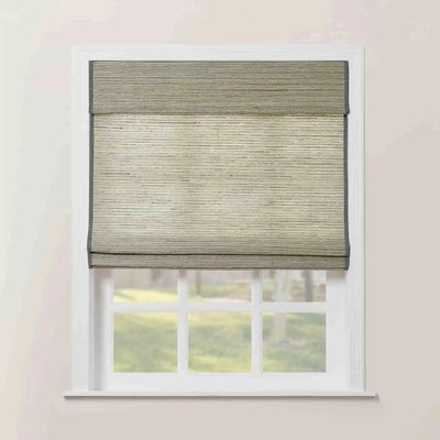 Rae Natural Ramie Flax Woven Wood Shades - Series C -TWOPAGES CURTAINS