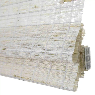 Rae Natural Ramie Flax Woven Wood Shades - Series C -TWOPAGES CURTAINS