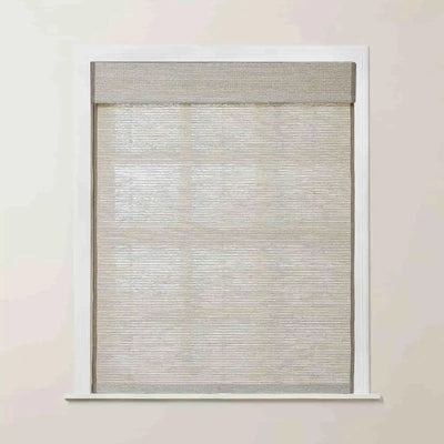 Rae Natural Ramie Flax Woven Wood Shades - Series C -TWOPAGES CURTAINS