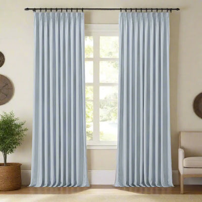 Celia Striped Plaid Curtain -TWOPAGES