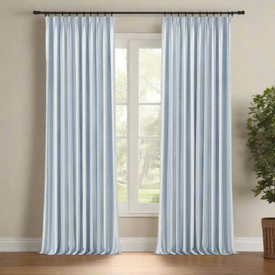 Celia Striped Plaid Curtain -TWOPAGES
