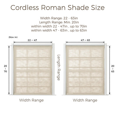 Roman Shade Cordless Linen Printed