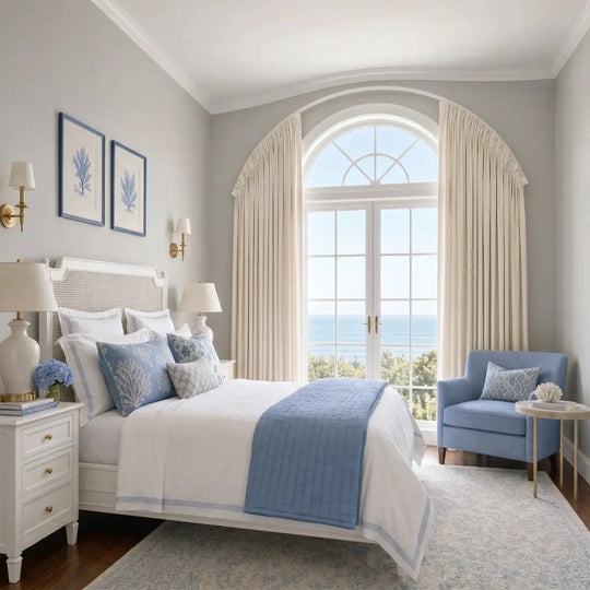 Custom Arch and Triangle Window Curtain &amp; Track Solution- -TWOPAGES