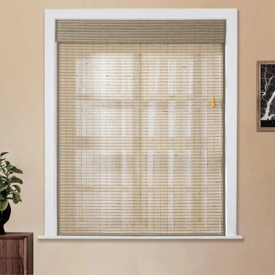 Natural Flax Bamboo Woven Shade - Taupe