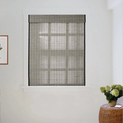 Natural Flax Bamboo Woven Shade - Pebble