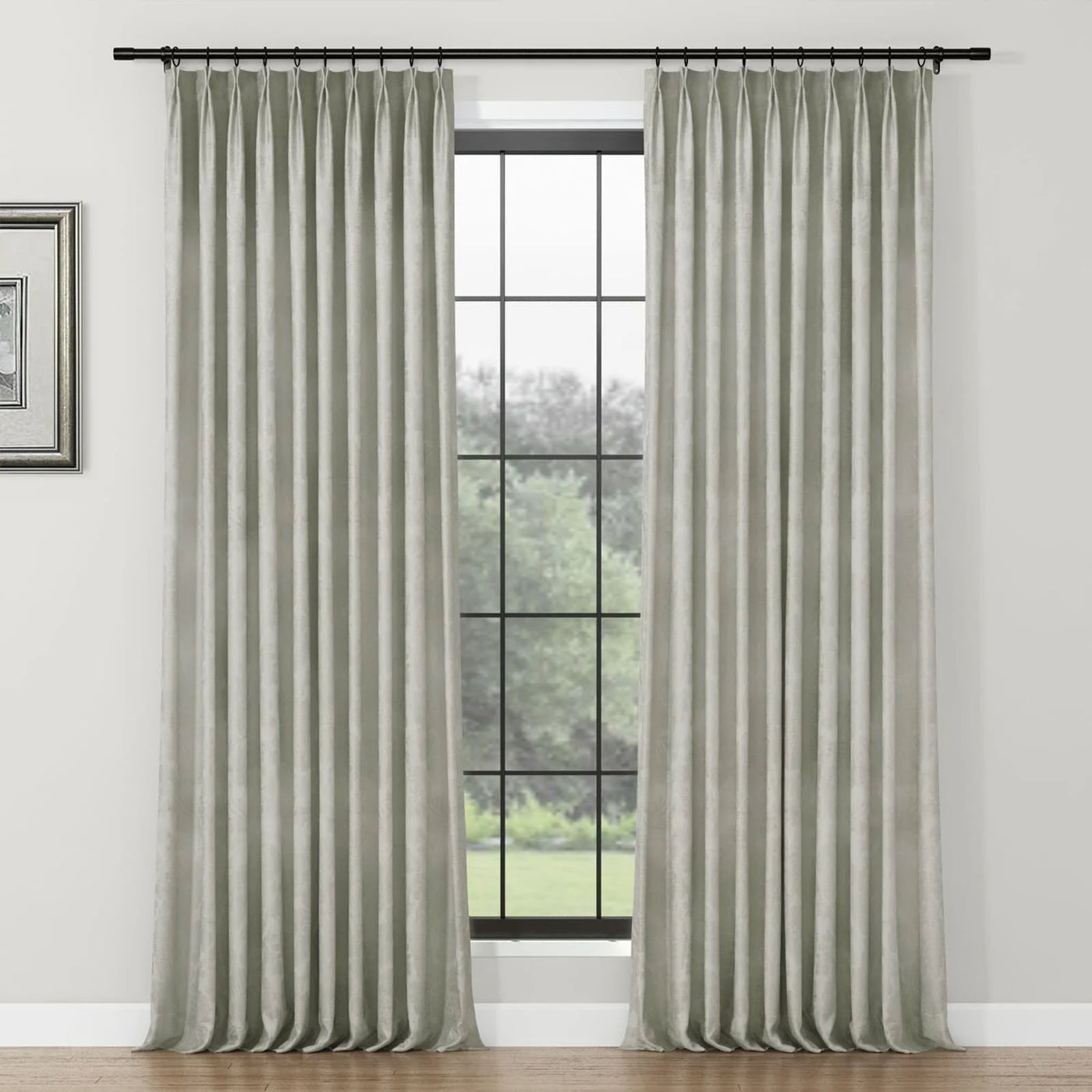 Lydia Plants Jacquard Curtain Pleated TWOPAGES