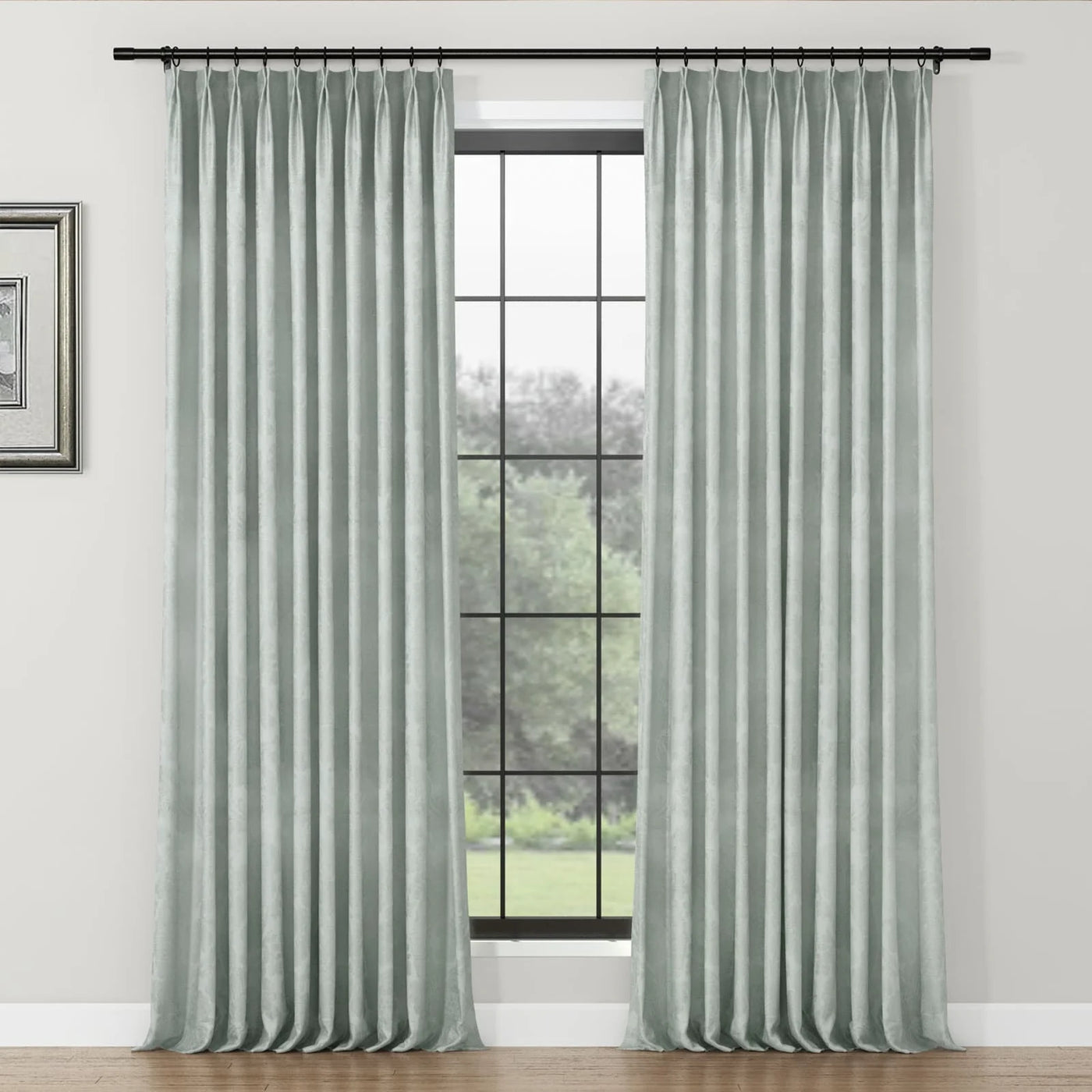 Lydia Plants Jacquard Curtain Pleated TWOPAGES