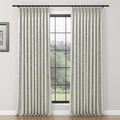 Lydia Rhombus Jacquard Curtain Pleated TWOPAGES