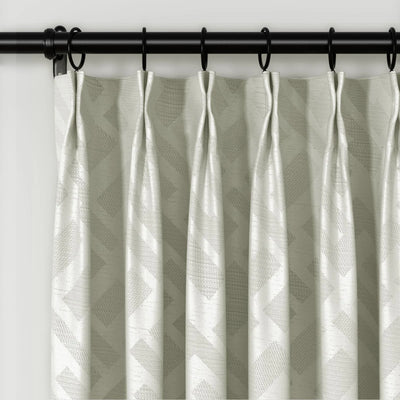 Lydia Rhombus Jacquard Curtain Pleated TWOPAGES