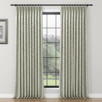 Lydia Rhombus Jacquard Curtain Pleated TWOPAGES