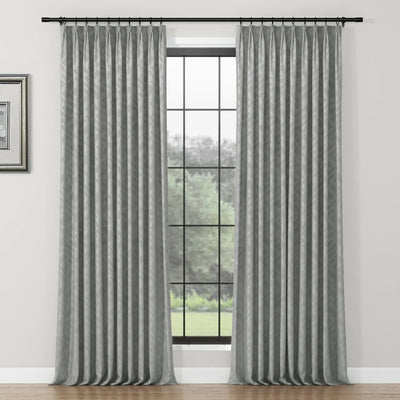 Lydia Rhombus Jacquard Curtain Pleated TWOPAGES