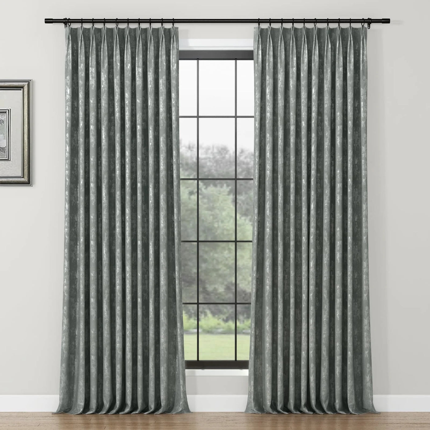 Lydia Wetland Jacquard Curtain Pleated TWOPAGES